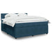 Pat box spring cu saltea, albastru, 180x200 cm, catifea - WALTI WALTI