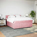 Pat box spring cu saltea, roz, 180x200 cm, catifea - WALTI WALTI