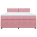 Pat box spring cu saltea, roz, 180x200 cm, catifea - WALTI WALTI