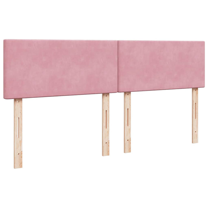 Pat box spring cu saltea, roz, 180x200 cm, catifea - WALTI WALTI