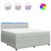 Pat box spring cu saltea, gri deschis, 180x200 cm, catifea - WALTI WALTI