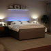 Pat box spring cu saltea, gri deschis, 180x200 cm, catifea - WALTI WALTI