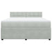Pat box spring cu saltea, gri deschis, 180x200 cm, catifea - WALTI WALTI