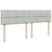 Pat box spring cu saltea, gri deschis, 180x200 cm, catifea - WALTI WALTI
