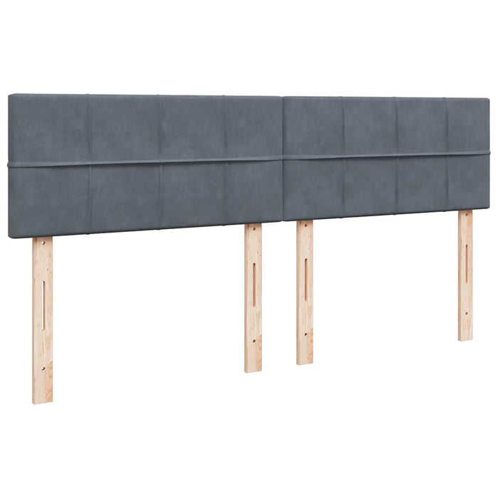 Pat box spring cu saltea, gri închis, 180x200 cm, catifea - WALTI WALTI