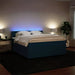 Pat box spring cu saltea, albastru, 180x200 cm, catifea - WALTI WALTI