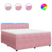 Pat box spring cu saltea, roz, 180x200 cm, catifea - WALTI WALTI