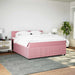 Pat box spring cu saltea, roz, 180x200 cm, catifea - WALTI WALTI