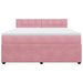 Pat box spring cu saltea, roz, 180x200 cm, catifea - WALTI WALTI