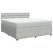 Pat box spring cu saltea, gri deschis, 180x200 cm, catifea - WALTI WALTI