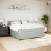 Pat box spring cu saltea, gri deschis, 180x200 cm, catifea - WALTI WALTI