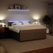 Pat box spring cu saltea, gri deschis, 180x200 cm, catifea - WALTI WALTI