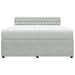 Pat box spring cu saltea, gri deschis, 180x200 cm, catifea - WALTI WALTI