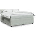 Pat box spring cu saltea, gri deschis, 180x200 cm, catifea - WALTI WALTI