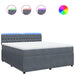 Pat box spring cu saltea, gri închis, 180x200 cm, catifea - WALTI WALTI