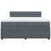 Pat box spring cu saltea, gri închis, 180x200 cm, catifea - WALTI WALTI