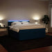 Pat box spring cu saltea, albastru, 180x200 cm, catifea - WALTI WALTI