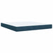 Pat box spring cu saltea, albastru, 180x200 cm, catifea - WALTI WALTI