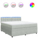 Pat box spring cu saltea, gri deschis, 180x200 cm, catifea - WALTI WALTI