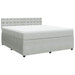 Pat box spring cu saltea, gri deschis, 180x200 cm, catifea - WALTI WALTI