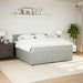 Pat box spring cu saltea, gri deschis, 180x200 cm, catifea - WALTI WALTI