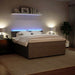 Pat box spring cu saltea, gri deschis, 180x200 cm, catifea - WALTI WALTI