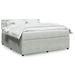 Pat box spring cu saltea, gri deschis, 180x200 cm, catifea - WALTI WALTI