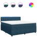 Pat box spring cu saltea, albastru, 180x200 cm, catifea - WALTI WALTI