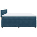 Pat box spring cu saltea, albastru, 180x200 cm, catifea - WALTI WALTI