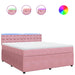 Pat box spring cu saltea, roz, 180x200 cm, catifea - WALTI WALTI