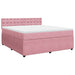 Pat box spring cu saltea, roz, 180x200 cm, catifea - WALTI WALTI
