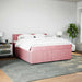 Pat box spring cu saltea, roz, 180x200 cm, catifea - WALTI WALTI