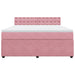 Pat box spring cu saltea, roz, 180x200 cm, catifea - WALTI WALTI