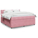 Pat box spring cu saltea, roz, 180x200 cm, catifea - WALTI WALTI