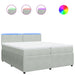 Pat box spring cu saltea, gri deschis, 200x200 cm, catifea - WALTI WALTI