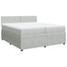 Pat box spring cu saltea, gri deschis, 200x200 cm, catifea - WALTI WALTI