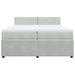 Pat box spring cu saltea, gri deschis, 200x200 cm, catifea - WALTI WALTI