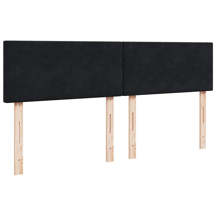 Pat box spring cu saltea, negru, 200x200 cm, catifea - WALTI WALTI