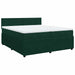 Pat box spring cu saltea, verde închis, 200x200 cm, catifea - WALTI WALTI