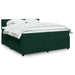 Pat box spring cu saltea, verde închis, 200x200 cm, catifea - WALTI WALTI