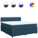 Pat box spring cu saltea, albastru, 200x200 cm, catifea - WALTI WALTI