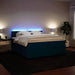Pat box spring cu saltea, albastru, 200x200 cm, catifea - WALTI WALTI