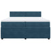 Pat box spring cu saltea, albastru, 200x200 cm, catifea - WALTI WALTI