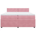 Pat box spring cu saltea, roz, 200x200 cm, catifea - WALTI WALTI