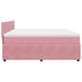 Pat box spring cu saltea, roz, 200x200 cm, catifea - WALTI WALTI