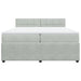 Pat box spring cu saltea, gri deschis, 200x200 cm, catifea - WALTI WALTI