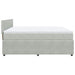 Pat box spring cu saltea, gri deschis, 200x200 cm, catifea - WALTI WALTI
