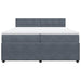 Pat box spring cu saltea, gri închis, 200x200 cm, catifea - WALTI WALTI