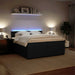 Pat box spring cu saltea, negru, 200x200 cm, catifea - WALTI WALTI