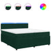 Pat box spring cu saltea, verde închis, 200x200 cm, catifea - WALTI WALTI